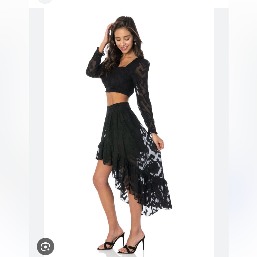 NWT HYPEACH Boutique High-Low Lace Skirt - Picture 5 of 9